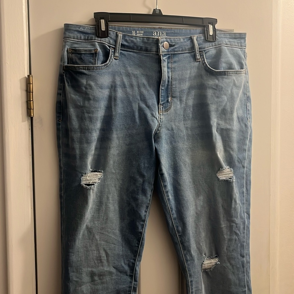 Blue a.n.a Lightly Distressed Jeans